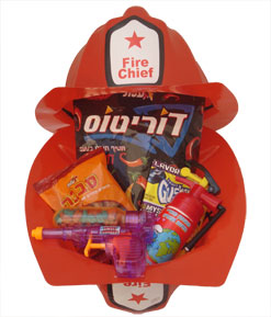mishloach manot to Israel Fireman themed child's package