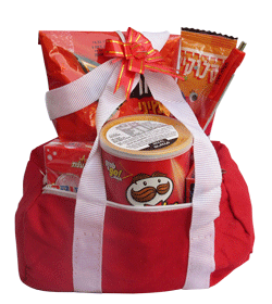 mishloach manot to Israel overnight themed child's package